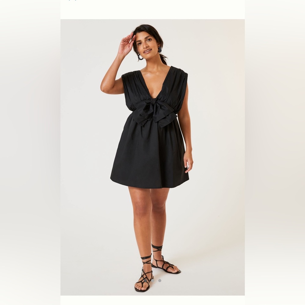 Anthropologie Sleeveless Poplin Mini Dress